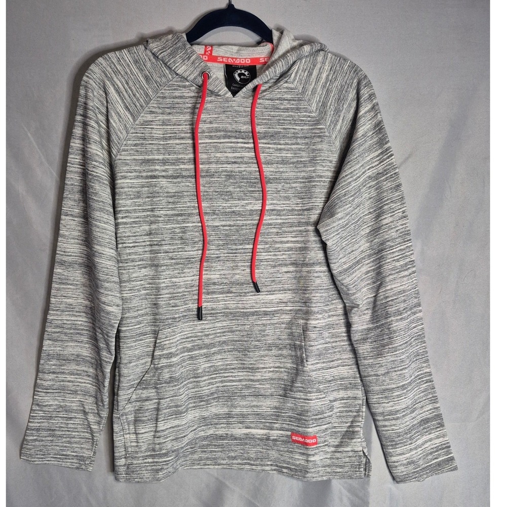 Sea Doo French Terry Pullover Hoodie Men's Small Gray Smoke